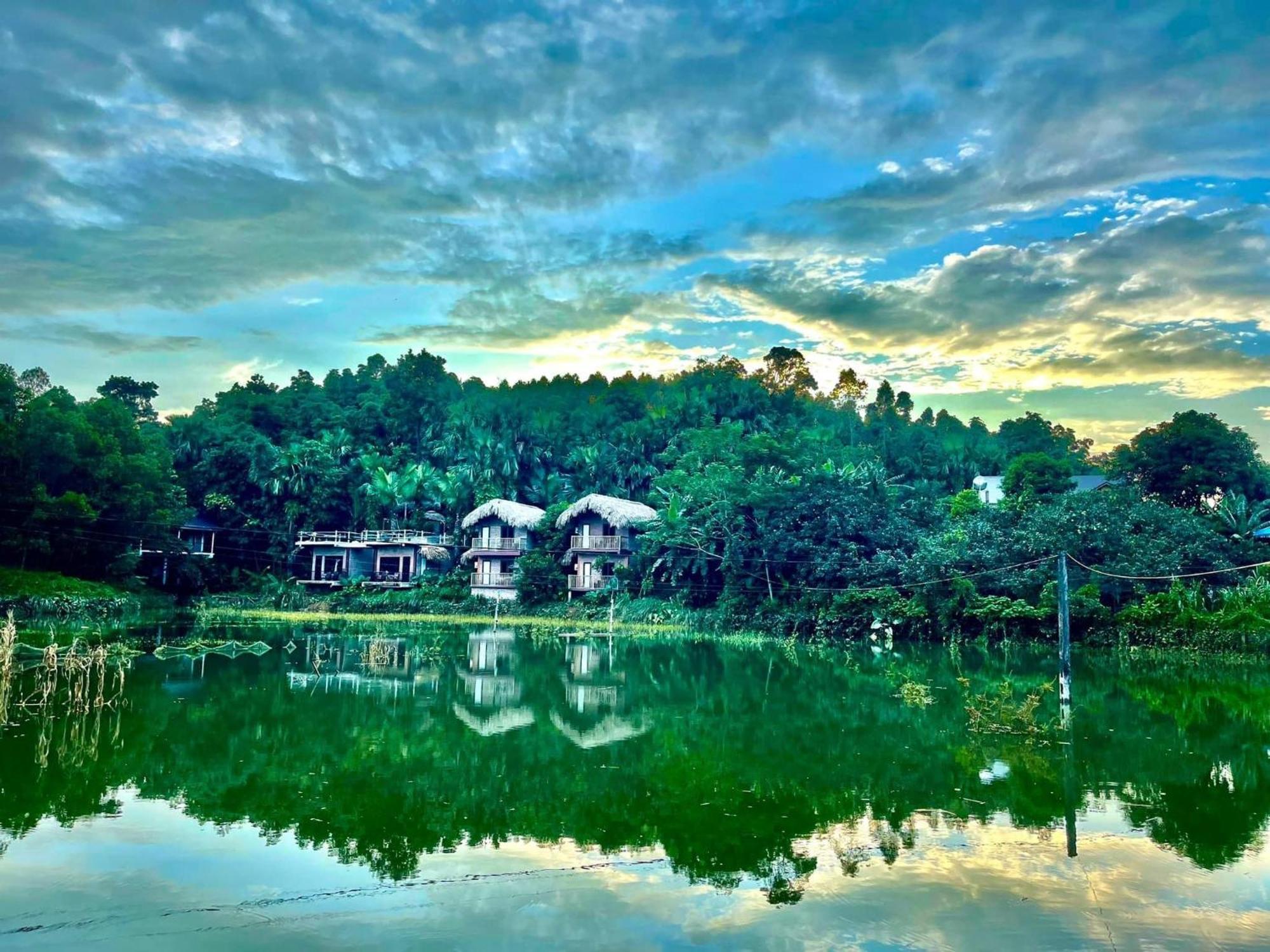Vu Linh Palm House Homestay - Bungalow Yen Bai Exterior foto