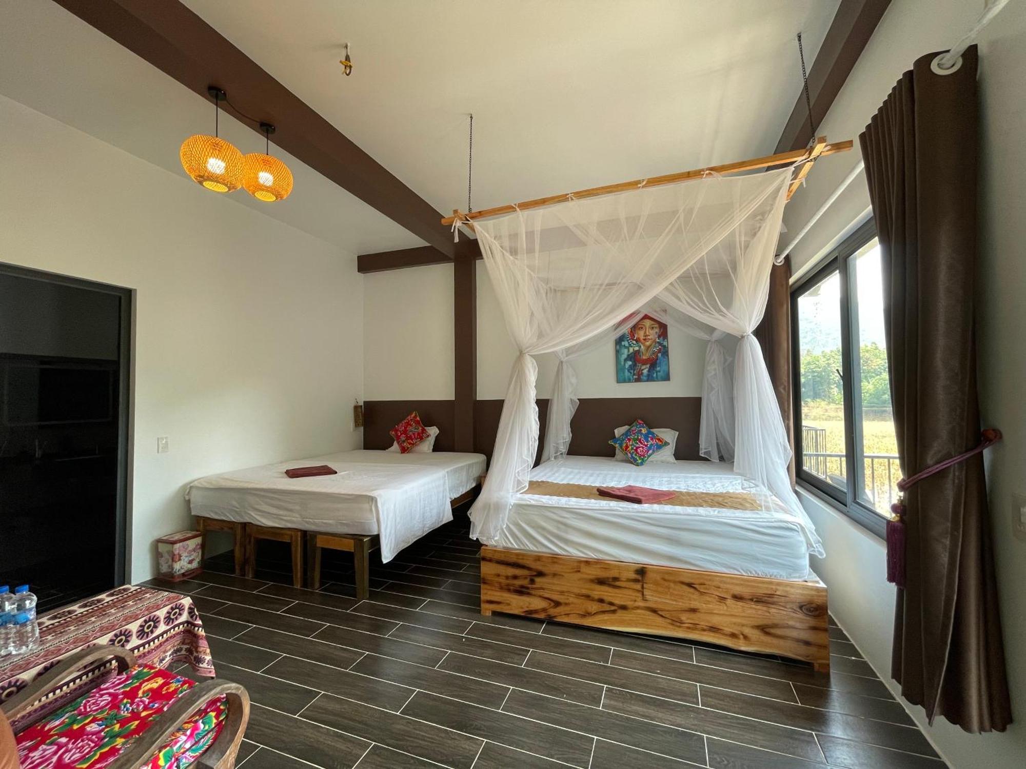 Vu Linh Palm House Homestay - Bungalow Yen Bai Exterior foto