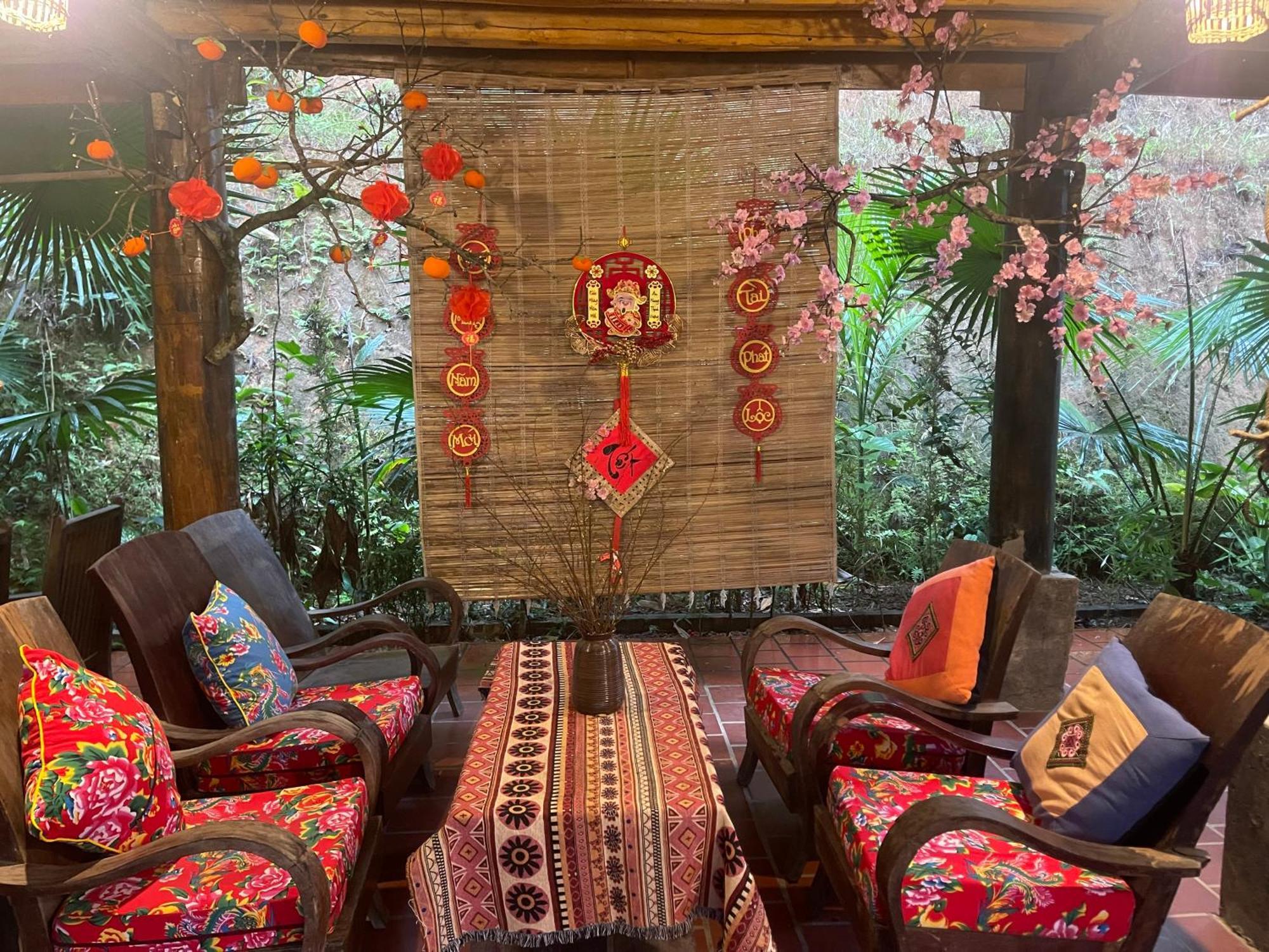 Vu Linh Palm House Homestay - Bungalow Yen Bai Exterior foto