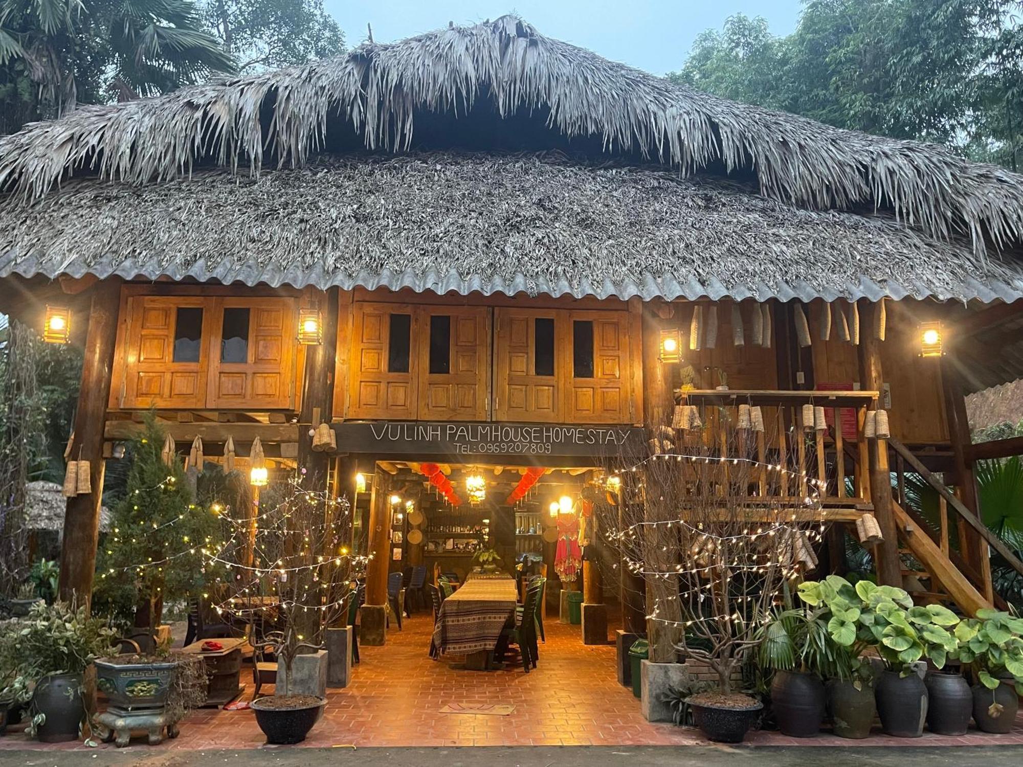 Vu Linh Palm House Homestay - Bungalow Yen Bai Exterior foto